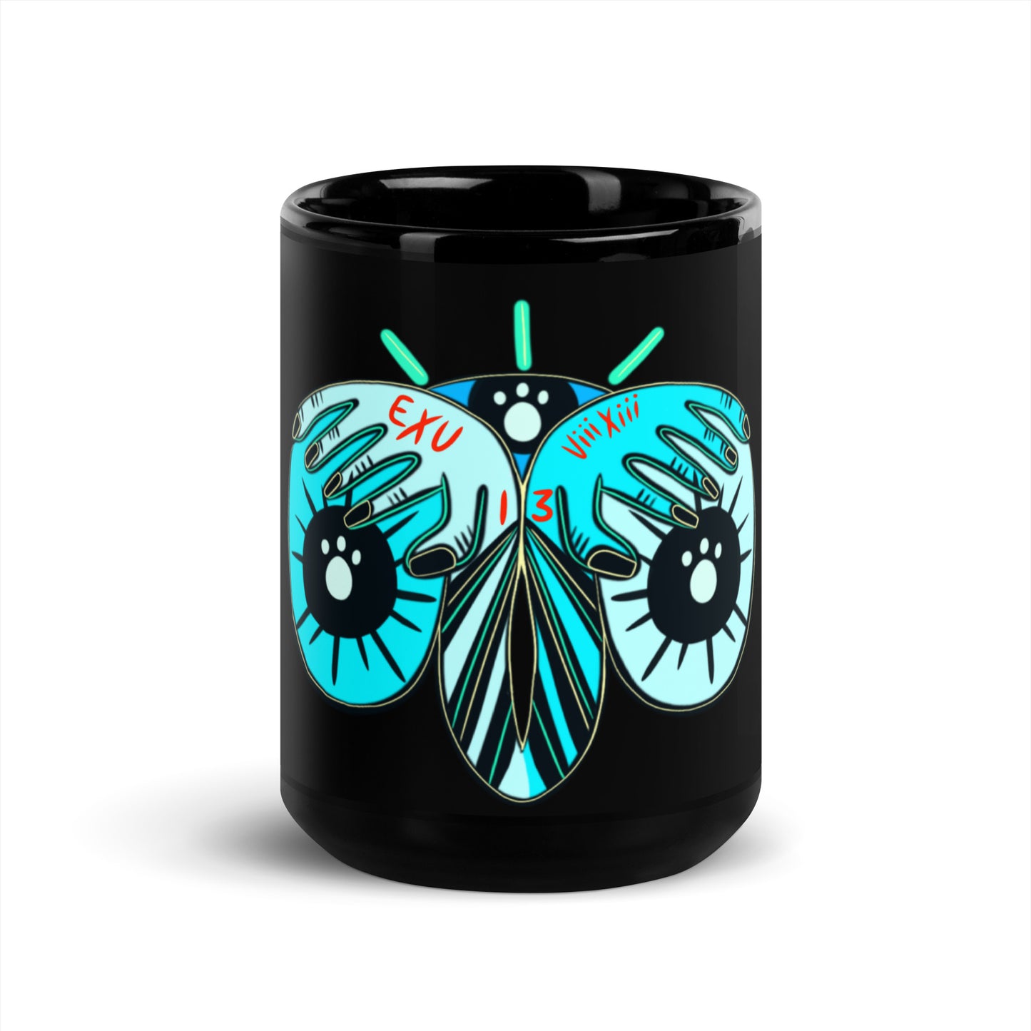 GEMINI Black Glossy Mug