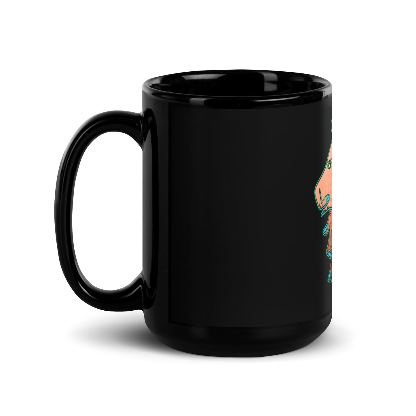 LEO Black Glossy Mug