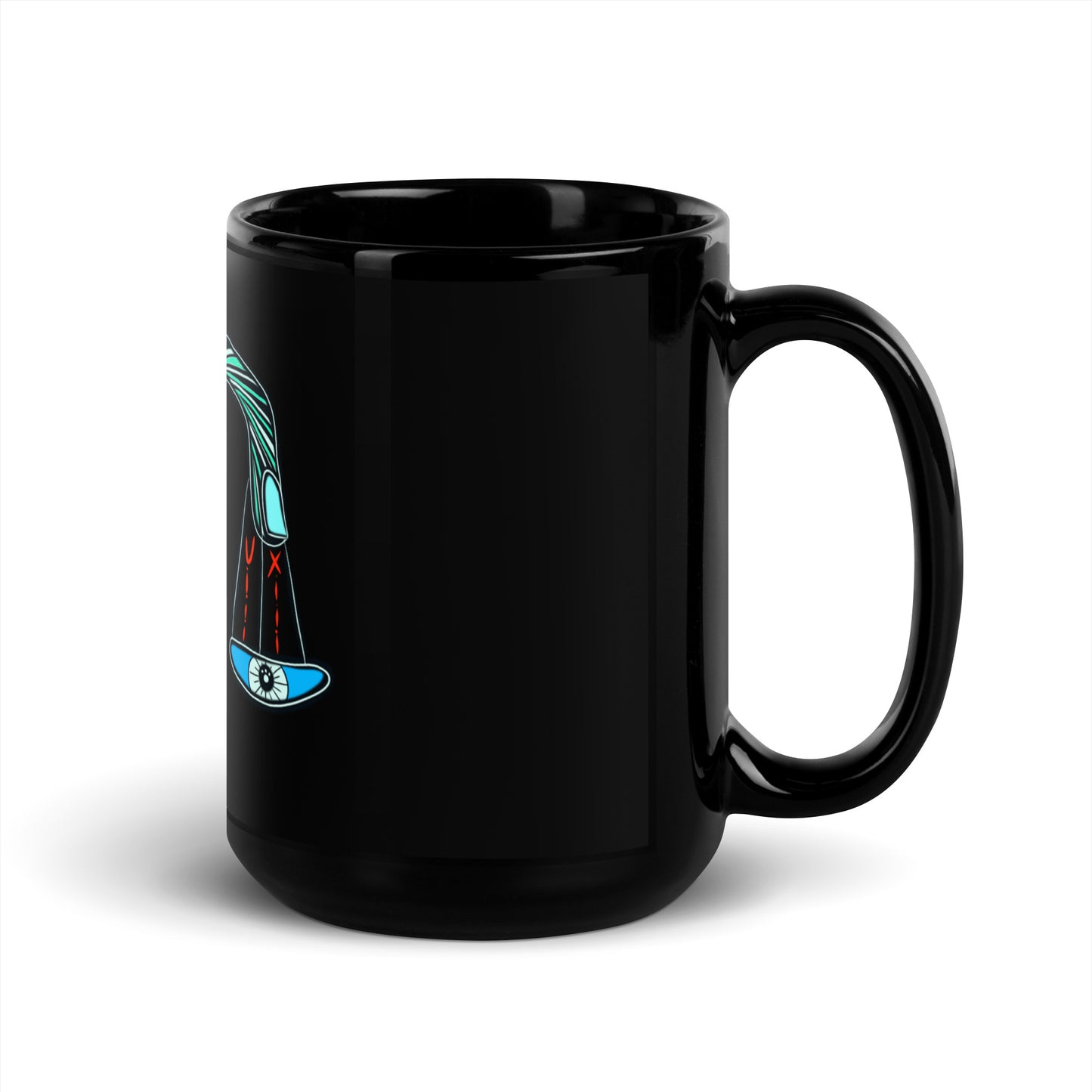 LIBRA Black Glossy Mug