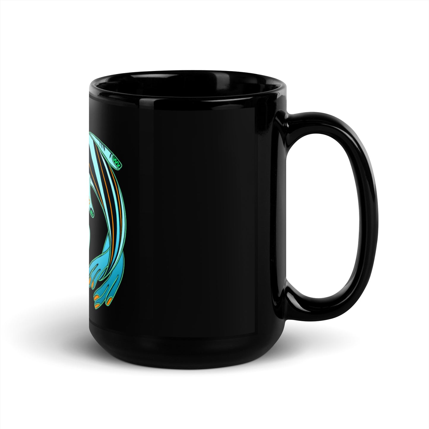 PISCES Black Glossy Mug