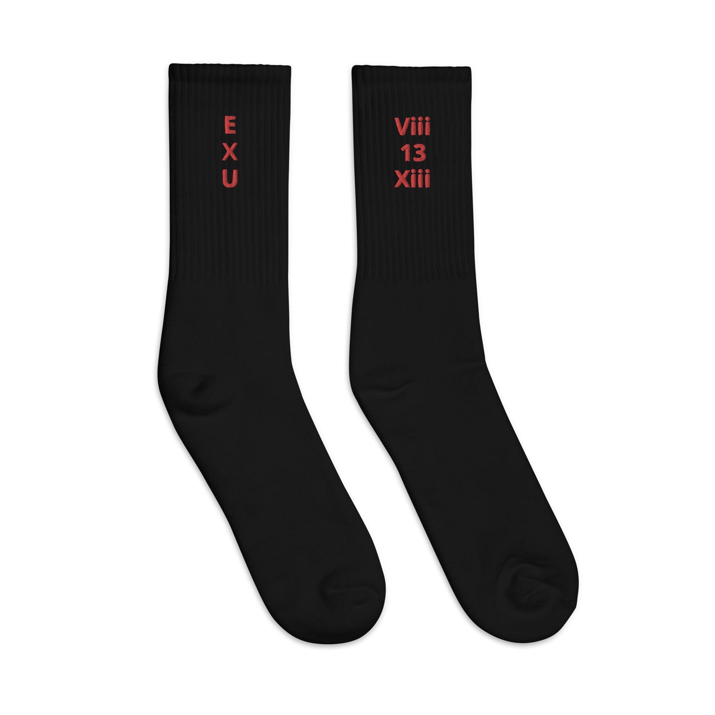 EXU ViiiXiii 13 Embroidered Socks