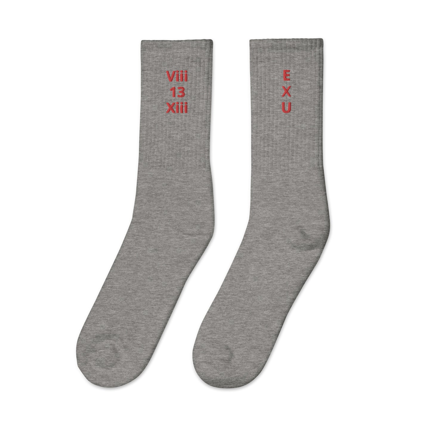 EXU ViiiXiii 13 Embroidered Socks