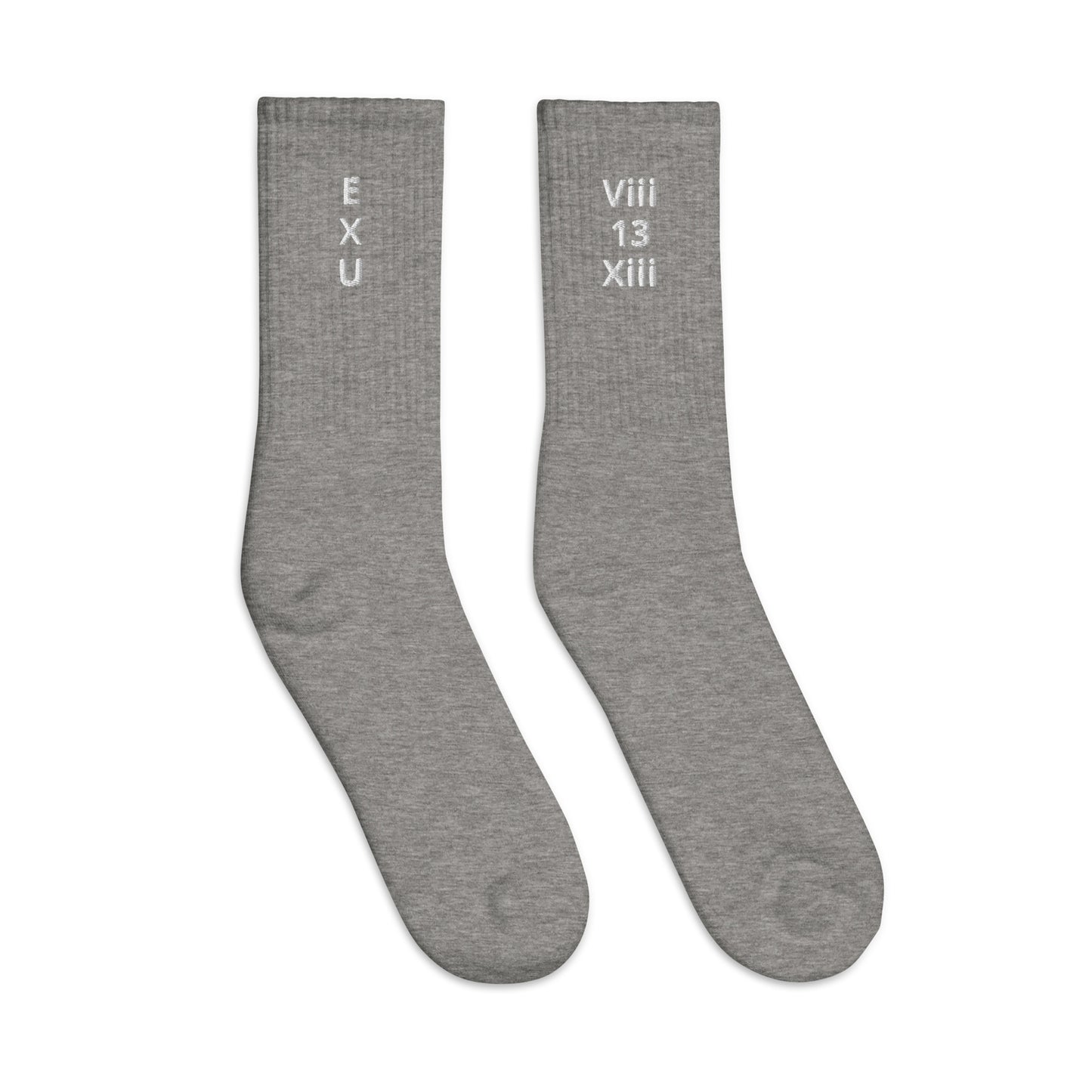 EXU ViiiXiii 13 Embroidered Socks