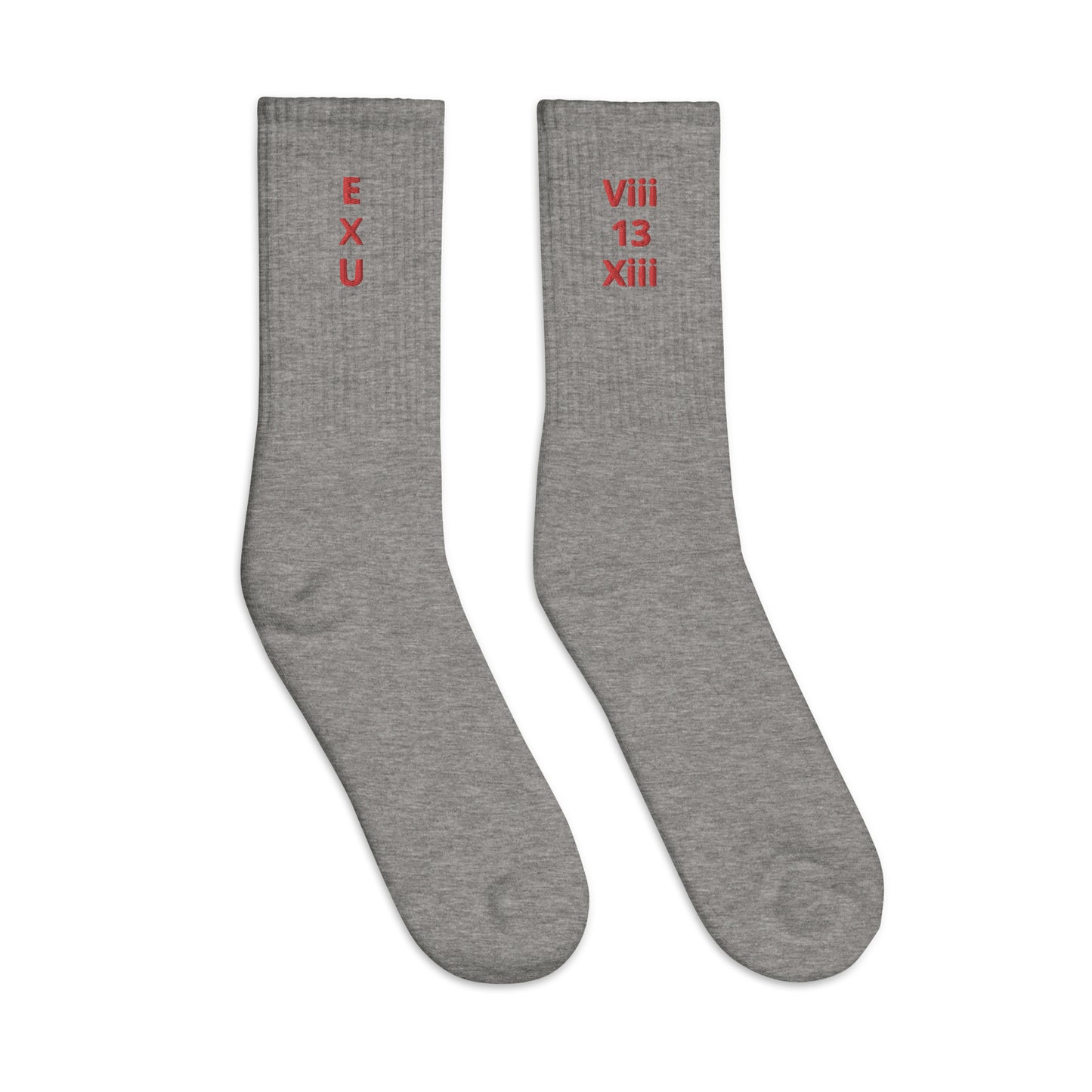 EXU ViiiXiii 13 Embroidered Socks